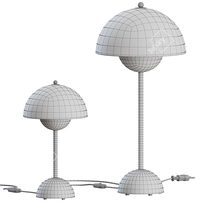 Stylish Flowerpot Table Lamps 3D model image 3