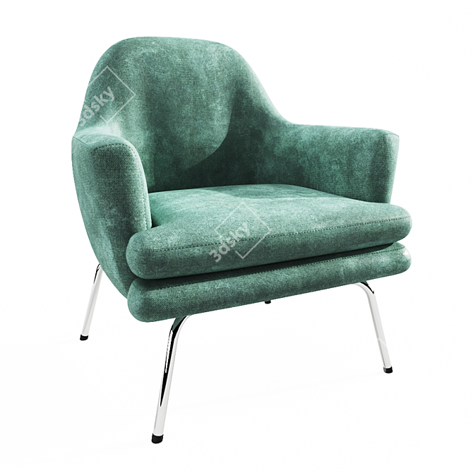 Chic Chloe Armchair - Elegant Comfort 3D model image 1