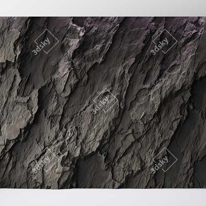 Seamless Rock Cliff Wall Texture 3D model image 2