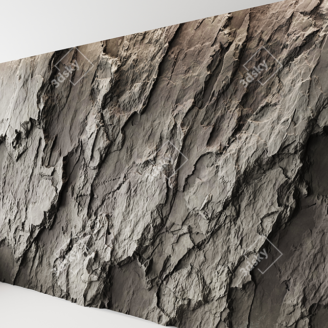 Seamless Rock Cliff Wall Texture 3D model image 3