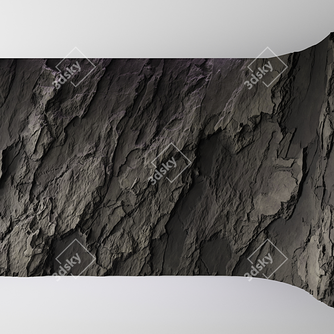 Seamless Rock Cliff Wall Texture 3D model image 5