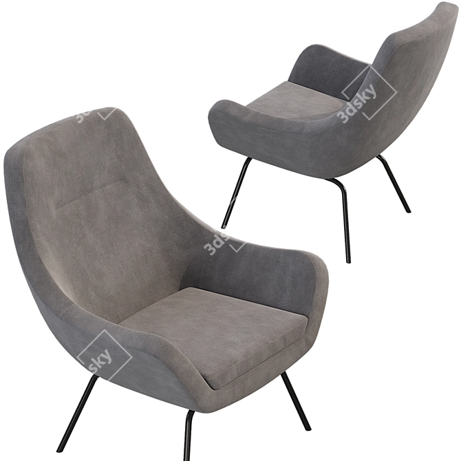 Cozy Jysk Nebel Armchair 3D model image 3