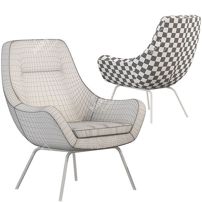 Cozy Jysk Nebel Armchair 3D model image 4