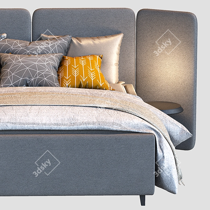Elegant Slumber: Modern Bed 3D model image 3