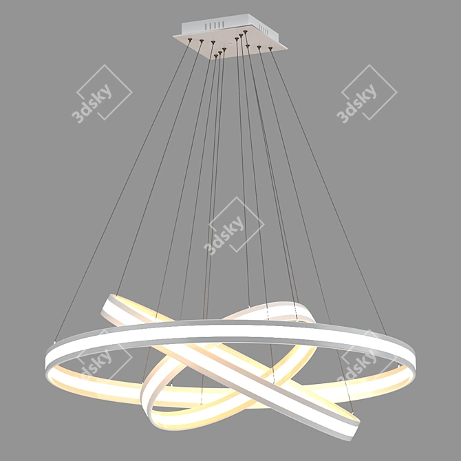 Baltic Style LED Pendant Chandelier 3D model image 1