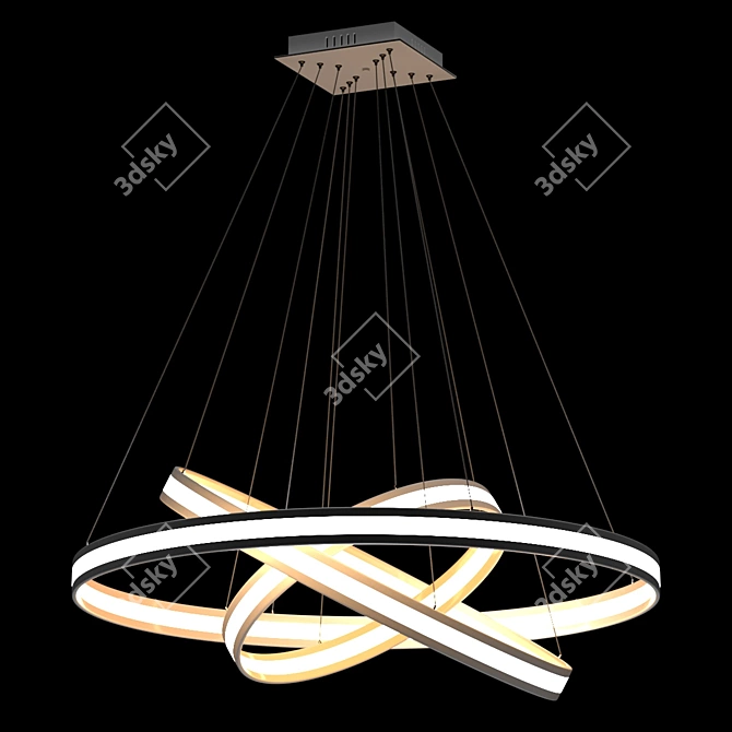 Baltic Style LED Pendant Chandelier 3D model image 2