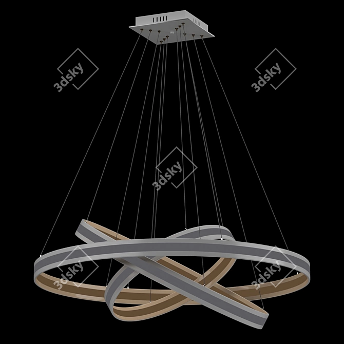 Baltic Style LED Pendant Chandelier 3D model image 3