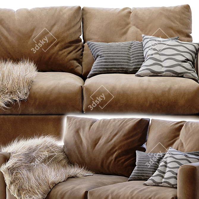 Versatile Ikea Vimle Sofa 3D model image 3