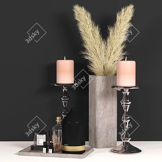 Elegant Decor Set for 3D Rendering 3D model image 3