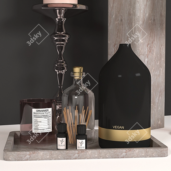 Elegant Decor Set for 3D Rendering 3D model image 4