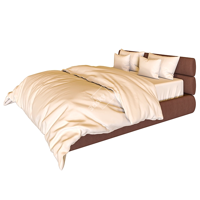 Modern Style Bed: Sleek Design and Superior Comfort 3D model image 2