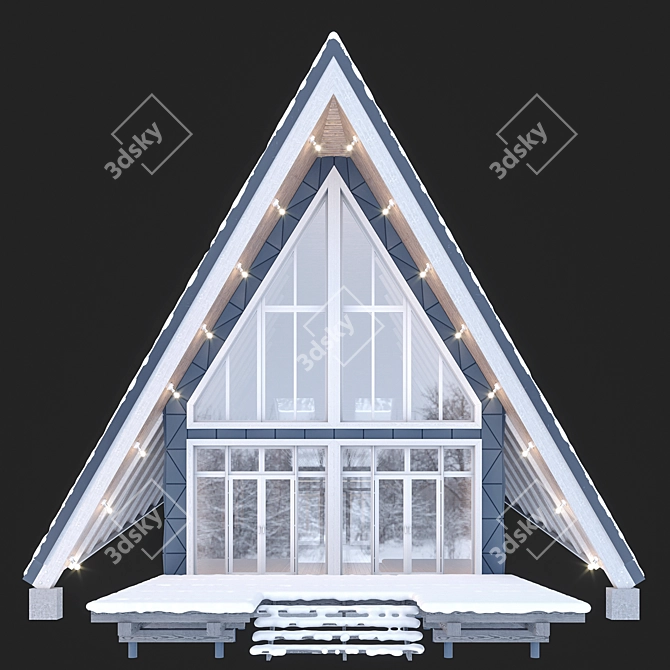 Cozy Forest Retreat: Winter House 3D model image 2