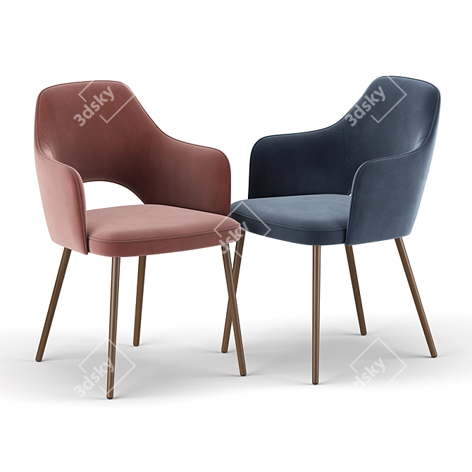 Elegant and Comfortable SACHA Chair 3D model image 2