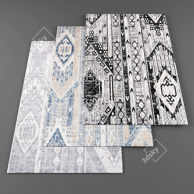 Assorted Carpet Collection - 5 Pieces 3D model image 1