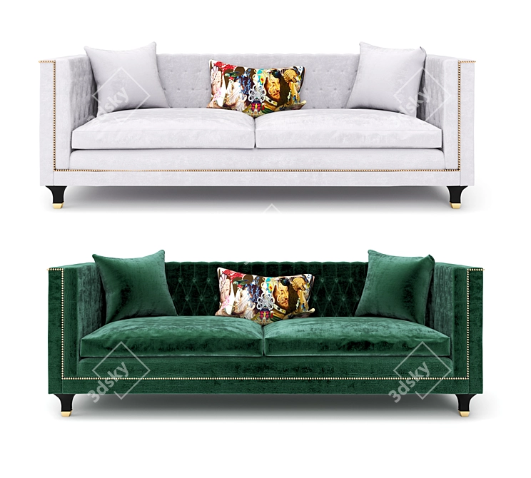 Luxury Balfour Designer Sofa 3D model image 1