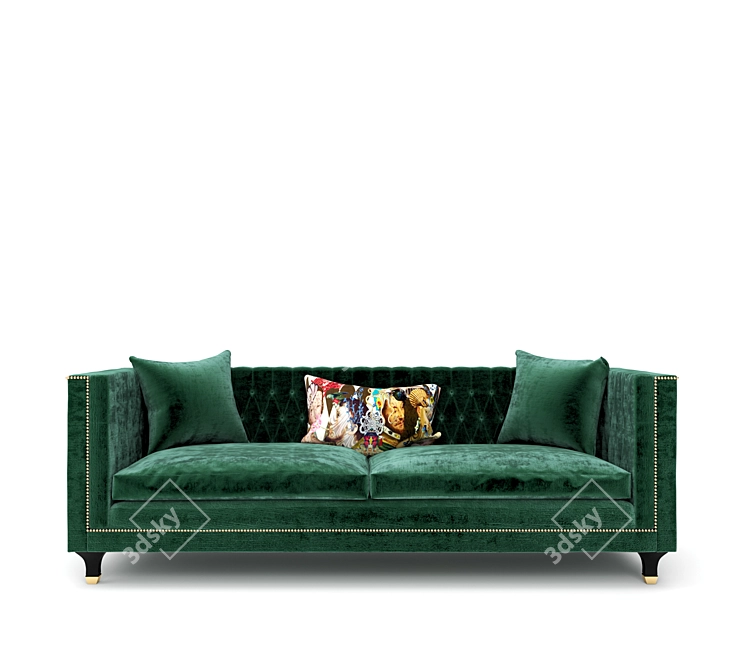 Luxury Balfour Designer Sofa 3D model image 2