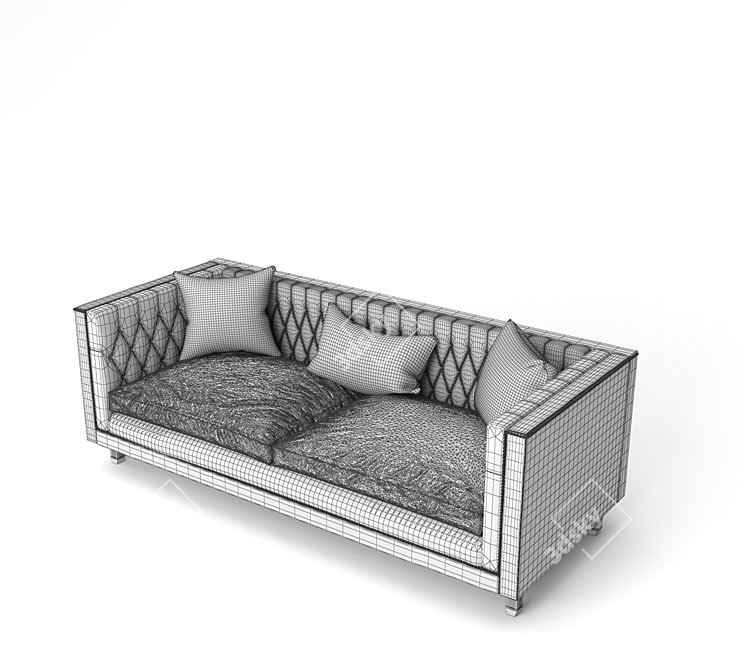 Luxury Balfour Designer Sofa 3D model image 5