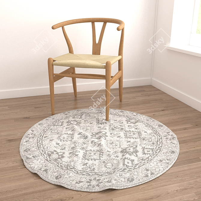 Title: Versatile Round Carpet Set 3D model image 4