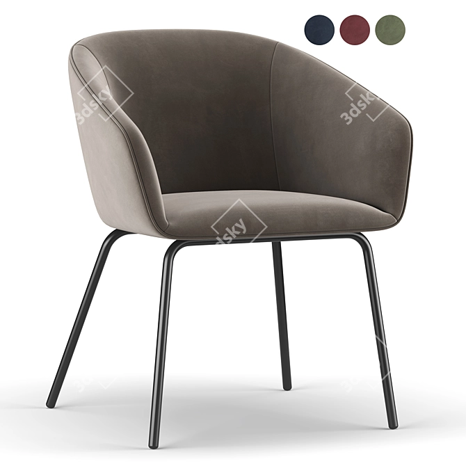 Modern Woood Sien Dining Chair 3D model image 1