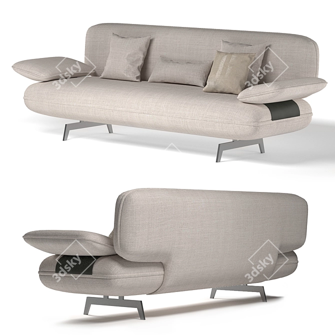 Elevate Your Space: Stone Sofa 3D model image 6