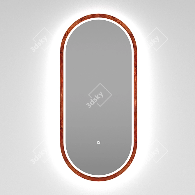 Elegant Ash Capsule Mirror 3D model image 1