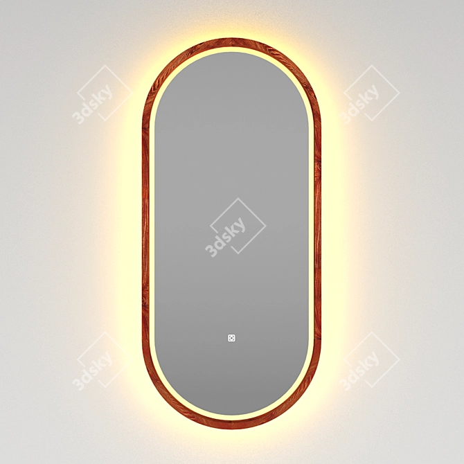 Elegant Ash Capsule Mirror 3D model image 2