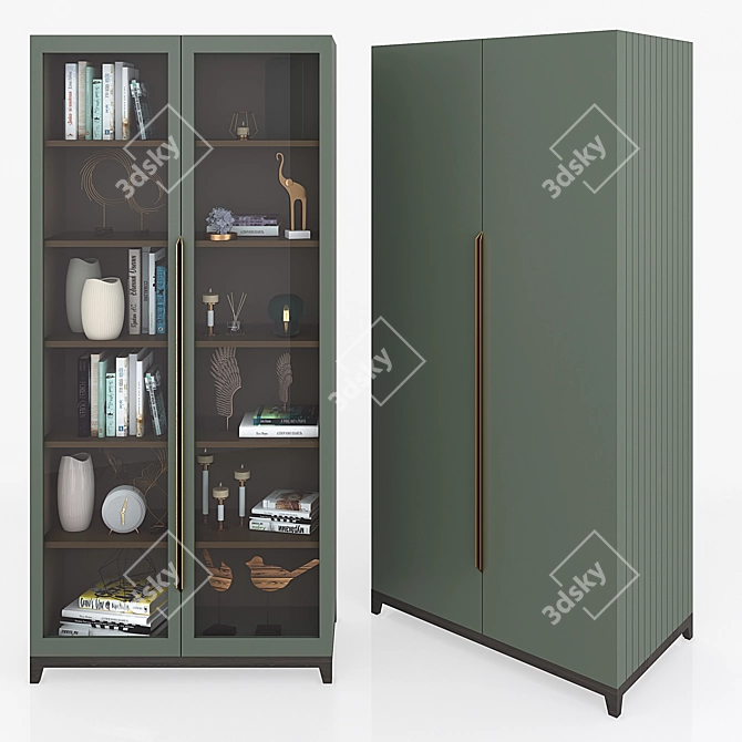 Metropolitan 100cm Wardrobe with Rod and Shelf 3D model image 1