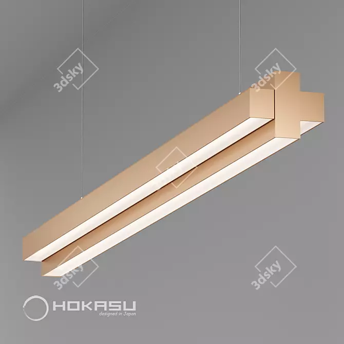 Brick Linear Lamp: Innovative Lighting Solution 3D model image 1