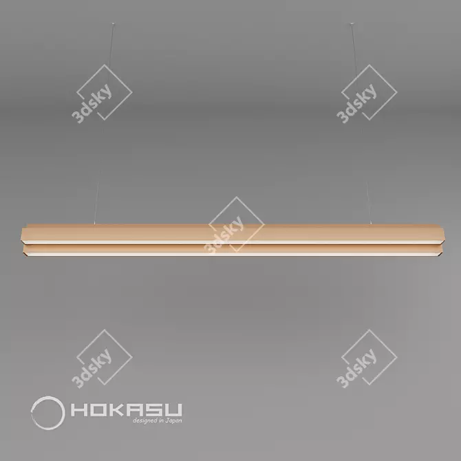 Brick Linear Lamp: Innovative Lighting Solution 3D model image 2