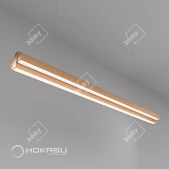 Brick Linear Lamp: Innovative Lighting Solution 3D model image 3