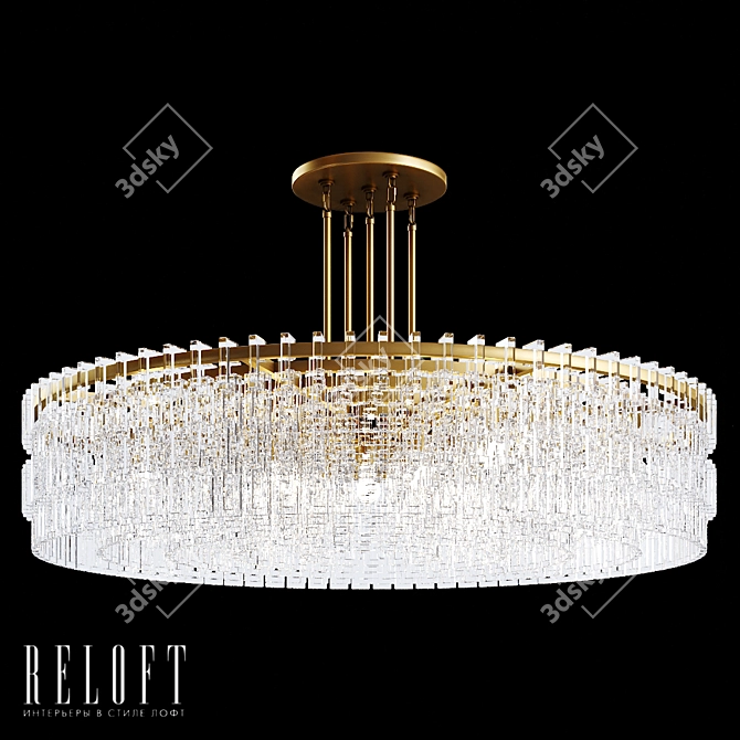 Luxurious Marignan Chandelier, 60" Diameter 3D model image 1