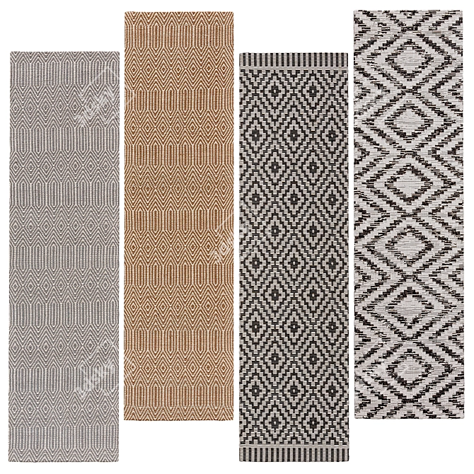 Stylish Carpet Runners 3D model image 1