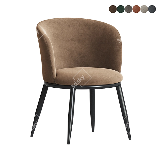 Elegant Eichholtz Filmore Dining Chair 3D model image 1