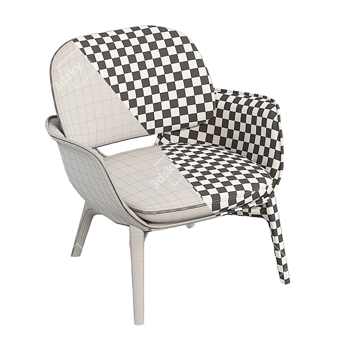 Elegant Italian Design: Martha Armchair 3D model image 4