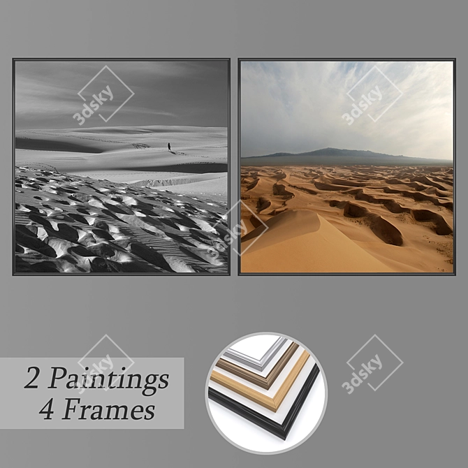 Modern Wall Art Set: No 2887 3D model image 1