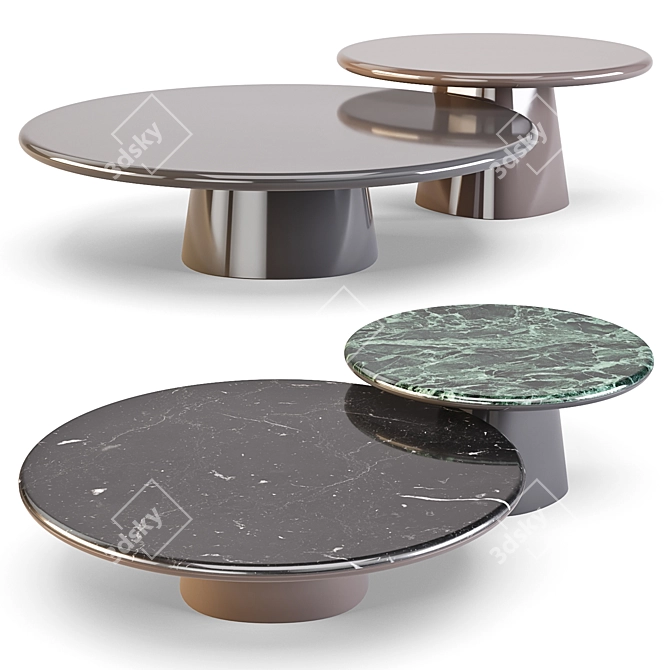 Meridiani Leon: Stylish Coffee and Side Tables 3D model image 3