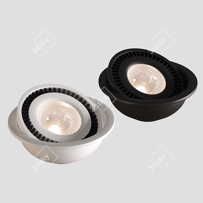 Scandinavian LED Ceiling Spotlights 3D model image 2