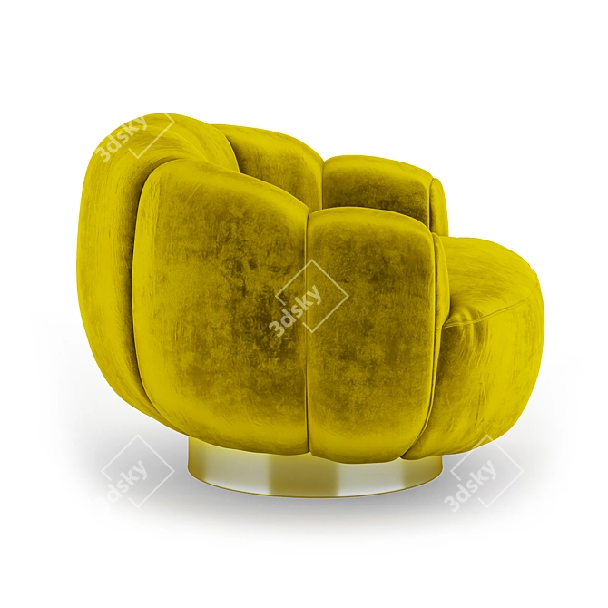 Infinity Velvet Senape Armchair: Giopagani Ornella 3D model image 3