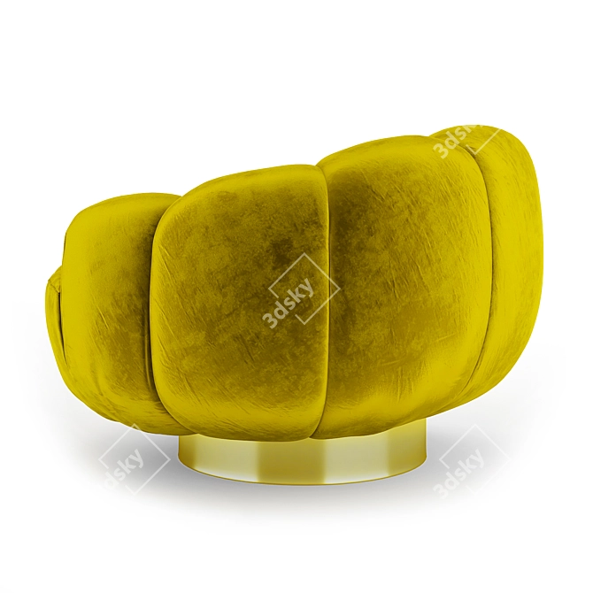 Infinity Velvet Senape Armchair: Giopagani Ornella 3D model image 4