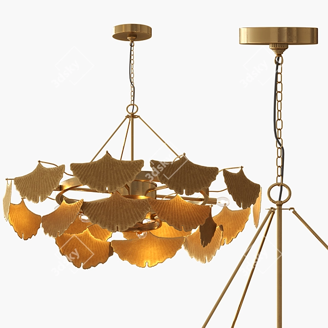 Glamour Glow Chandelier 3D model image 1