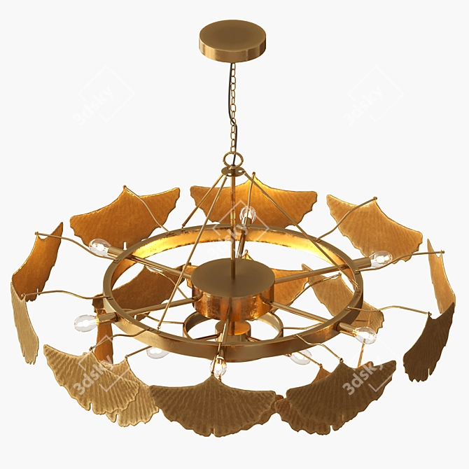 Glamour Glow Chandelier 3D model image 2