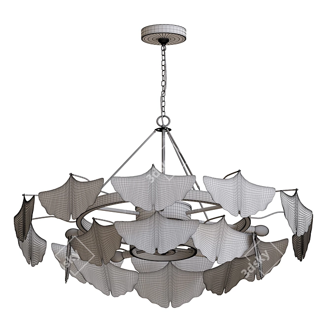 Glamour Glow Chandelier 3D model image 8