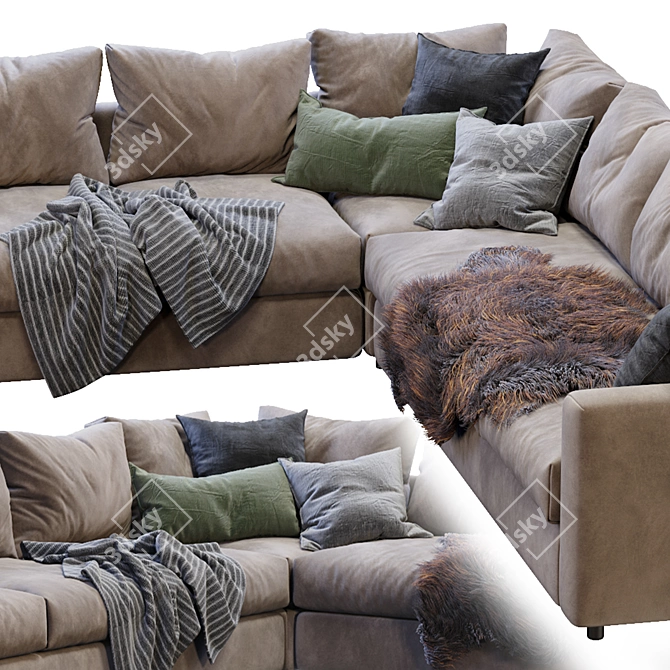 Ikea Vimle: Stylish and Functional Sofa 3D model image 2