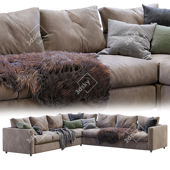 Ikea Vimle: Stylish and Functional Sofa 3D model image 3