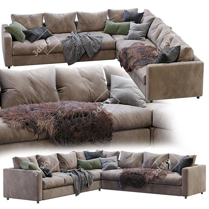 Ikea Vimle: Stylish and Functional Sofa 3D model image 4