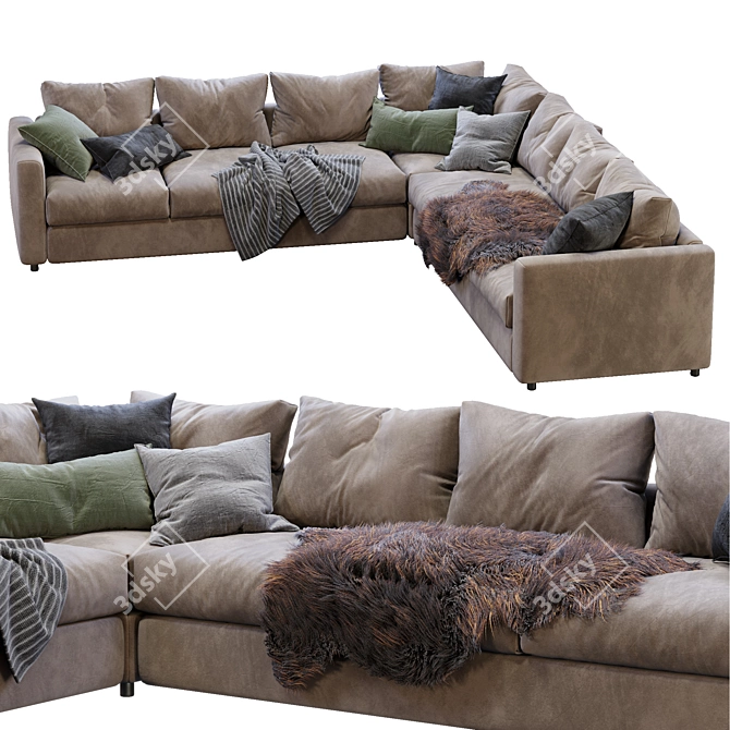 Ikea Vimle: Stylish and Functional Sofa 3D model image 6