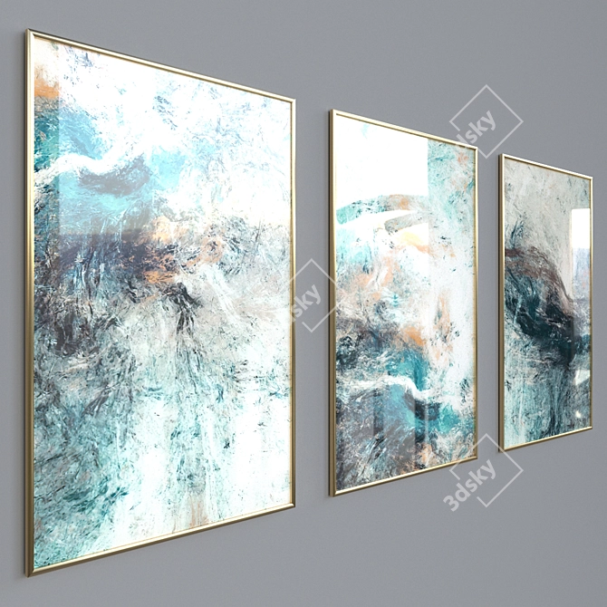 Serene Waters Canvas Art 3D model image 2