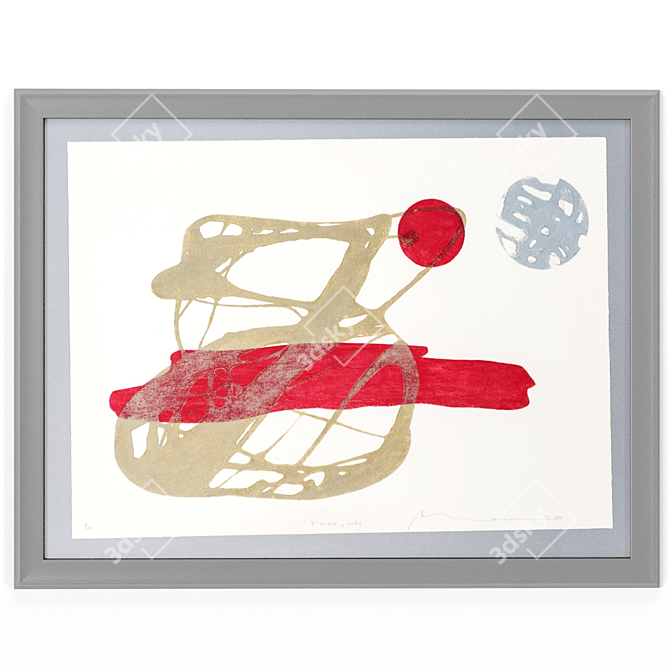Abstract Engraving Art Frams 3D model image 5