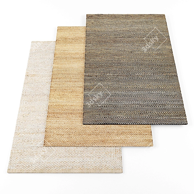 Chic Rug Collection - 3pcs Set 3D model image 1