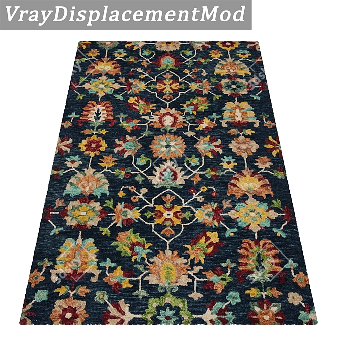 High-Quality Carpet Set: 3 Variants 3D model image 3